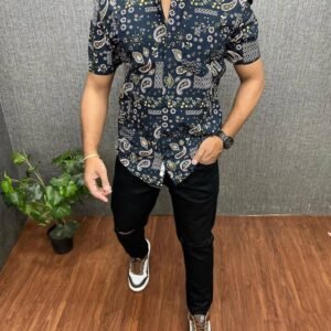 MEN'S COTTON FABRIC DIGITAL PRINT LUXURY SHIRT