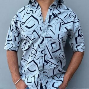 MEN'S EXCLUSIVE HEVY COTTON PRINTED DOWNSHOULDER ATTRACTIVE SHIRT