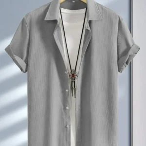 MEN'S EXCLUSIVE HEVY COTTON COD ROY GREY SHIRT